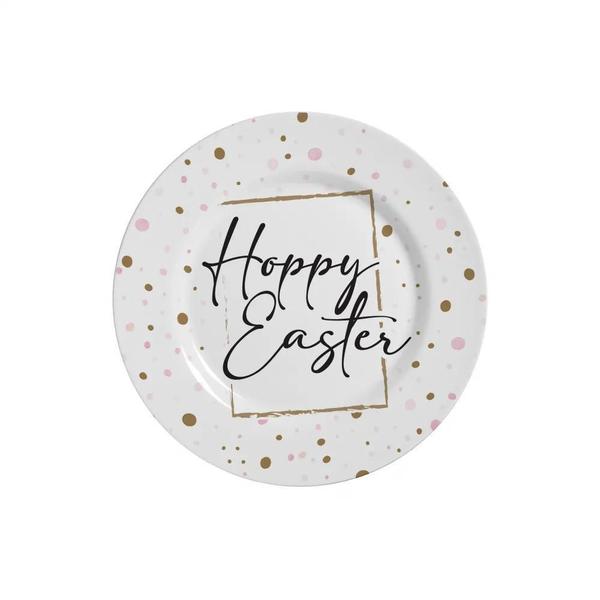 Imagem de Conjunto 6 Pratos De Sobremesa Happy Easter D Pascoa 21Cm