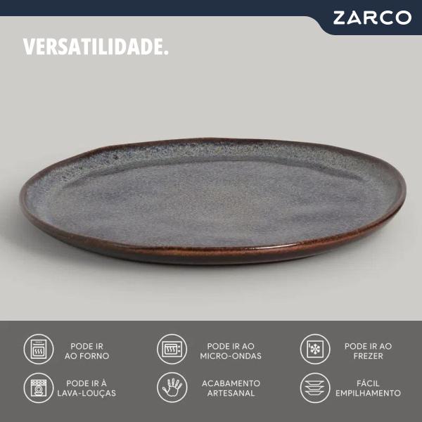 Imagem de Conjunto 6 Pratos Rasos Grandes Bio Titanium 27,5cm Stoneware Porto Brasil