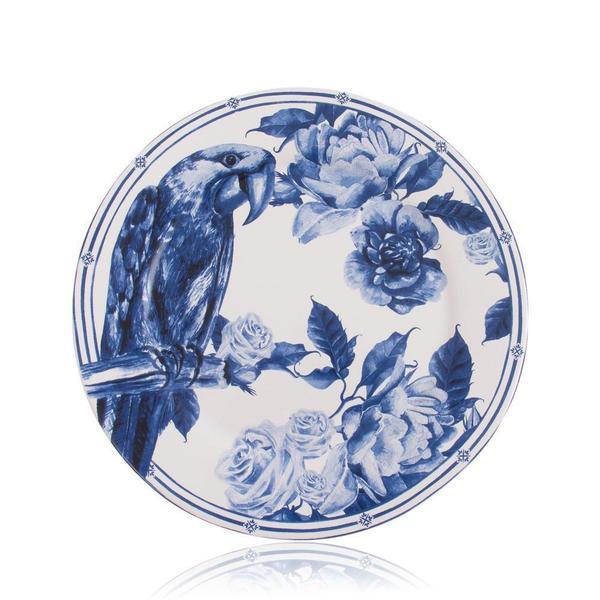 Imagem de Conjunto 6 Pratos Sobremesa Arara Floral Azul 