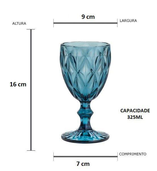 Imagem de Conjunto 6 Taças Azul Diamond 325ml-Lyor