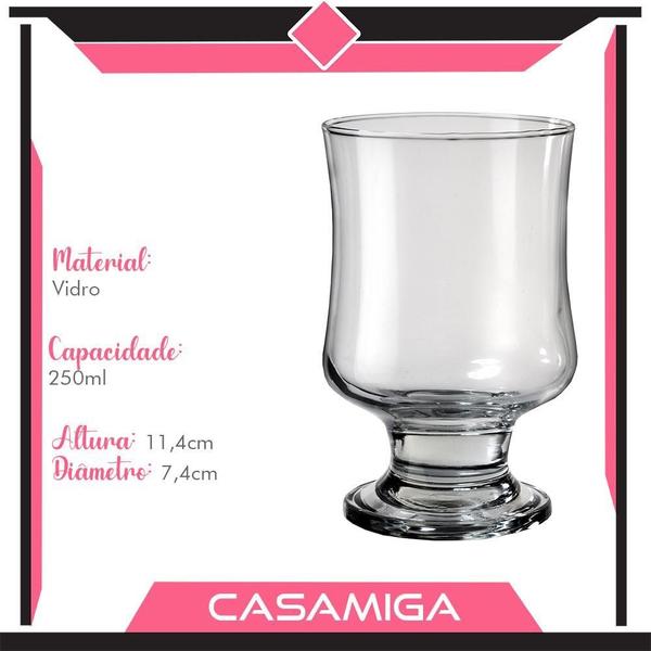 Imagem de Conjunto 6 Taças Bouquet Sobremesa Drink Vidro 250Ml