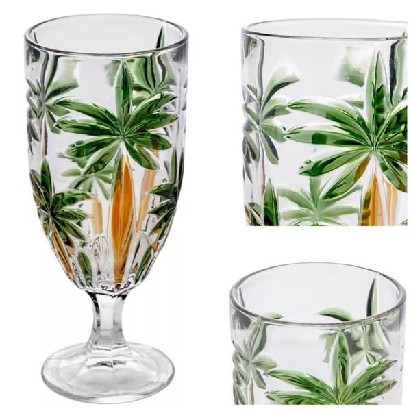 Imagem de Conjunto 6 Taças De 450Ml Cristal Wolff Palm Tree Coqueiros