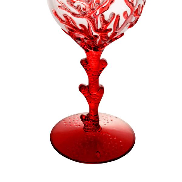 Imagem de Conjunto 6 Taças De Acrílico Coral Vermelho 450ml