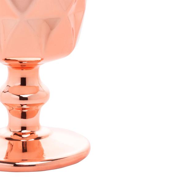 Imagem de Conjunto 6 Taças de Água de Vidro Curves Rose Metalizado 250ml - Bon Gourmet