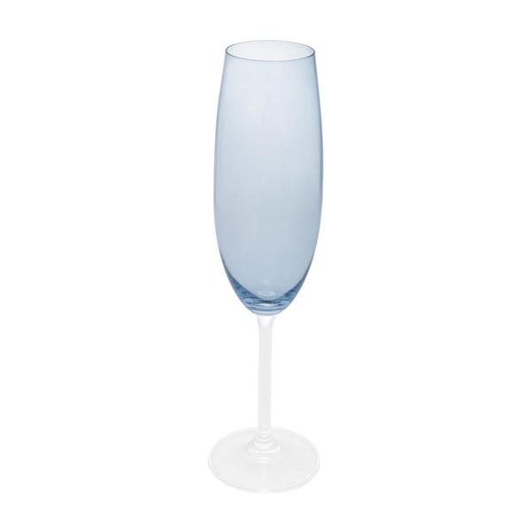 Imagem de Conjunto 6 Taças de Champanhe de Cristal Ecológico Banquet Azul 200ml - Wolff