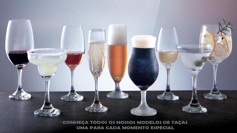 Imagem de Conjunto 6 Taças De Vidro 318Ml Vinho Tinto Água Cristal