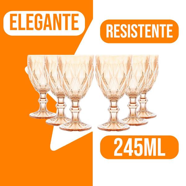 Imagem de Conjunto 6 Taças Para Vinho Diamond 245mL