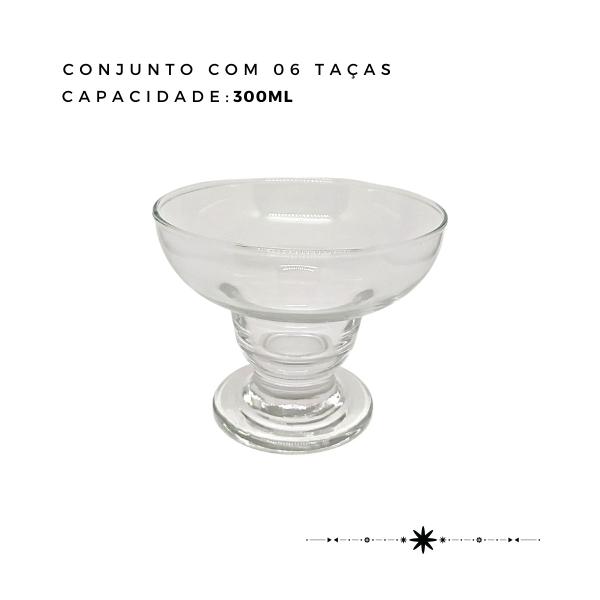 Imagem de Conjunto 6 Taças Sobremesa Cancun Elegante Vidro Ruvolo