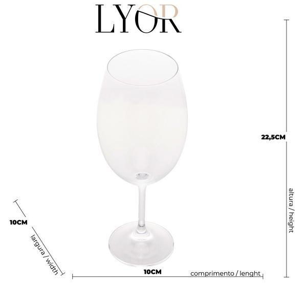 Imagem de Conjunto 6 Taças Vinho Champagne Cristal Bebidas 580ml Lyor