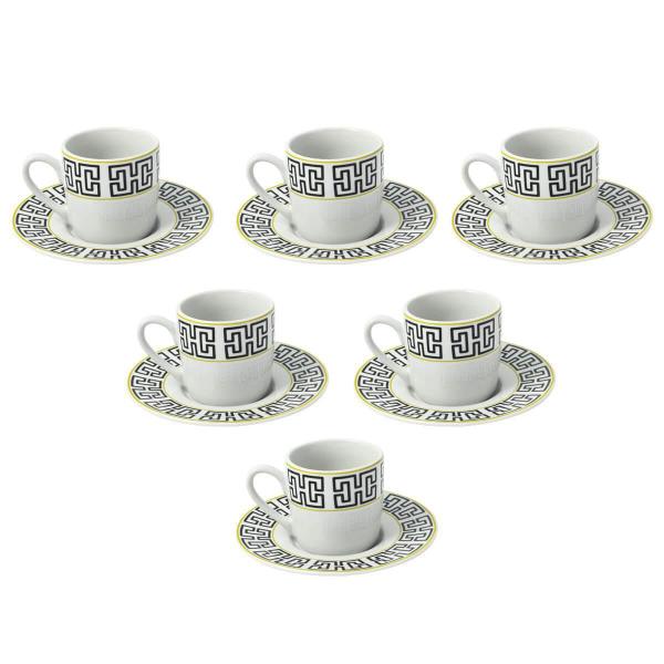 Imagem de Conjunto 6 Xícaras De Café Com Pires Porcelana 90 Ml