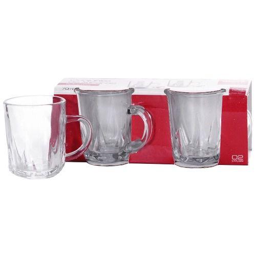 Imagem de Conjunto 6 Xícaras Vidro Chá Café Caneca Decorativo 70ml