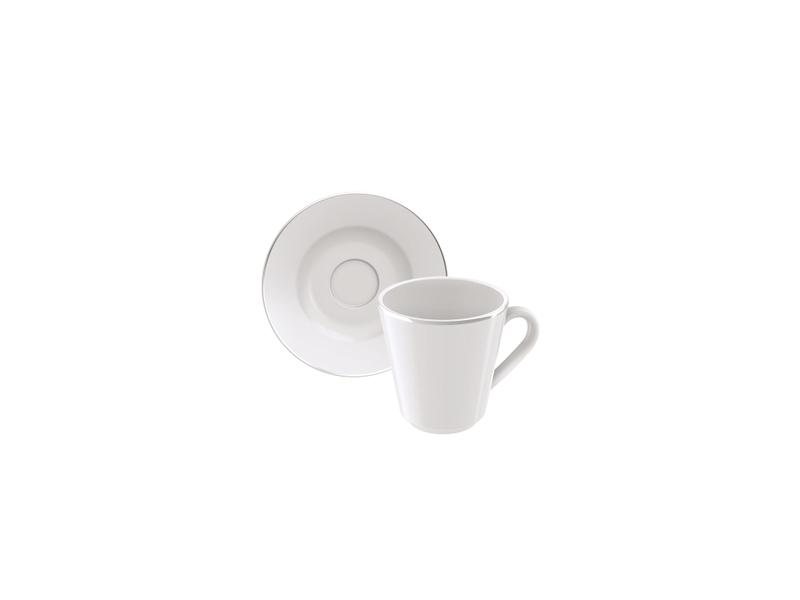 Imagem de Conjunto 6un Xícara e Pires de Café Tramontina Joana em Porcelana, 70ml - 96010/538