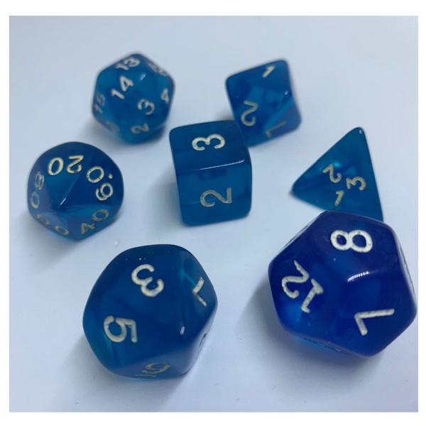 Imagem de Conjunto 7 Dados Azul RPG - Ludens Spirit