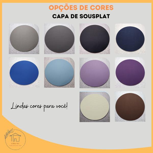 Imagem de Conjunto 8 Capas De Sousplat Jogo Americano Liso 35cm