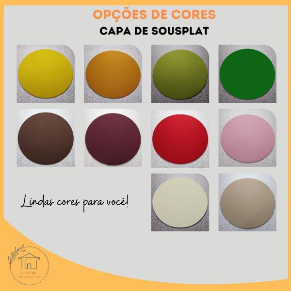 Imagem de Conjunto 8 Capas De Sousplat Jogo Americano Liso 35cm