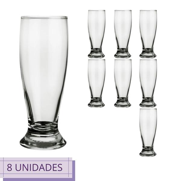 Imagem de Conjunto 8 copos 300ml Munich Cerveja Chopp Bar Nadir