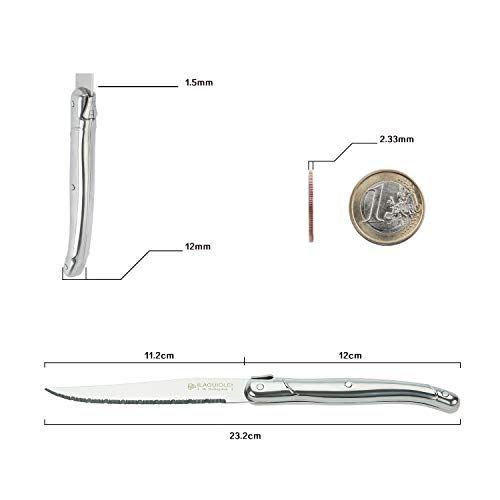 Imagem de Conjunto 8 facas serrilhadas de aço inox premium - afiadas, leves e laváveis