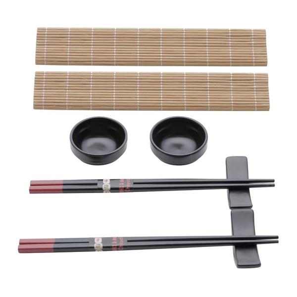 Conjunto 8 Peças para Sushi Bambu e Cerâmica Yokohama Lyor Imagem de Conjunto 8 Peças para Sushi Bambu e Cerâmica Yokohama Lyor