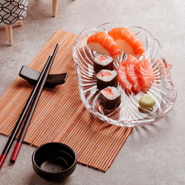 Conjunto 8 Peças para Sushi Bambu e Cerâmica Yokohama Lyor Imagem de Conjunto 8 Peças para Sushi Bambu e Cerâmica Yokohama Lyor