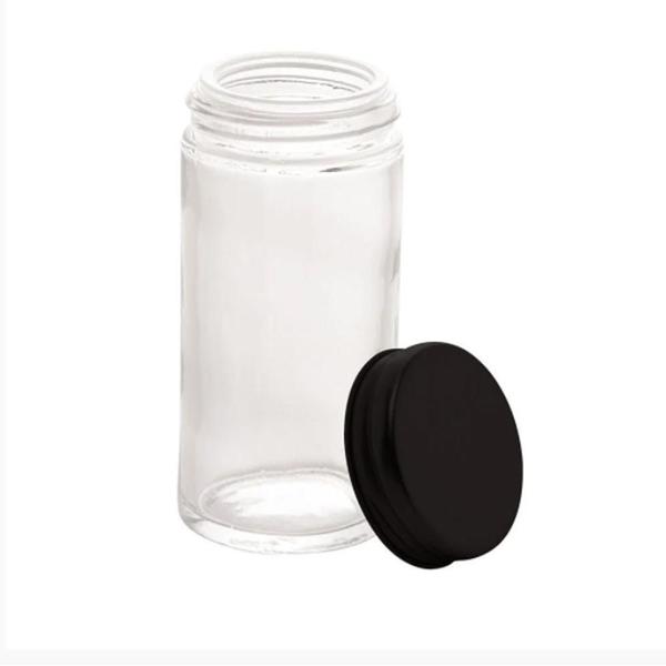 Conjunto 8 Potes De Vidro Com Tampa E Suporte Em Inox Preto - Lyor Imagem de Conjunto 8 Potes De Vidro Com Tampa E Suporte Em Inox Preto