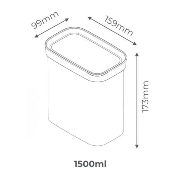 Conjunto 8 Potes Herméticos Porta Mantimentos 1500ml - Helsim Imagem de Conjunto 8 Potes Herméticos Porta Mantimentos 1500ml
