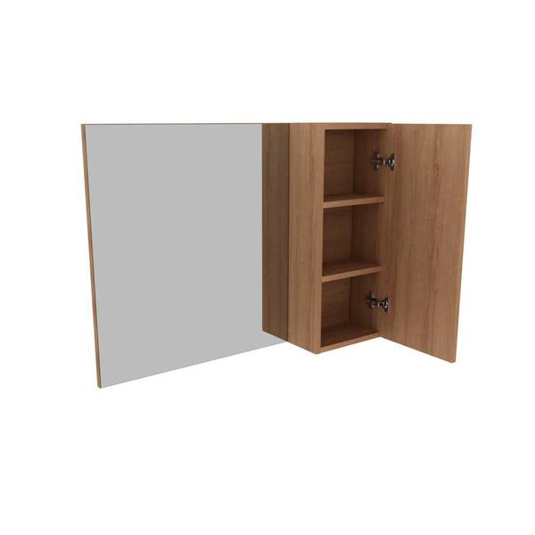 Imagem de Conjunto 80cm Gabinete para Banheiro com Espelheira e Cuba CJ18-113 Tecnomóbili