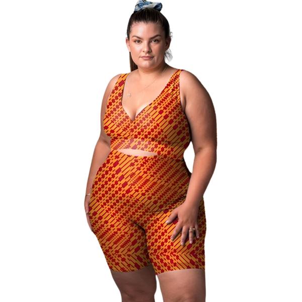 Conjunto Academia PLUS SIZE Roupa Fitness Top e short - BM Modas Imagem de Conjunto Academia PLUS SIZE Roupa Fitness Top e short