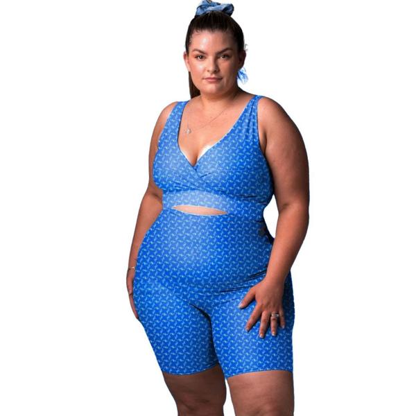 Imagem de Conjunto Academia PLUS SIZE Roupa Fitness Top  e short