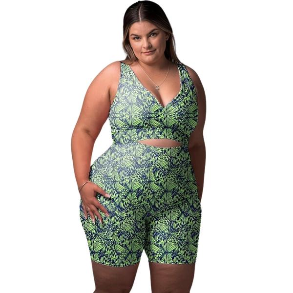 Conjunto Academia PLUS SIZE Roupa Fitness Top e short - BM Modas Imagem de Conjunto Academia PLUS SIZE Roupa Fitness Top e short