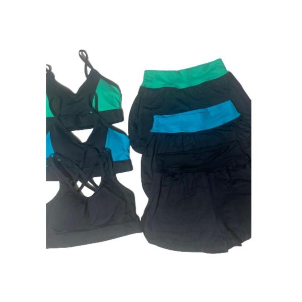 Imagem de Conjunto Academia Poliamida Short Duplo Dry Fit Top C/ Bojo