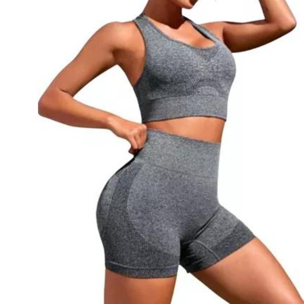 Imagem de Conjunto Academia Short Cos Alto + Top Fitness Feminino 2022