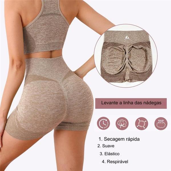 Imagem de Conjunto Academia Short Levanta Bumbum + Top c/ Bojo Fitness