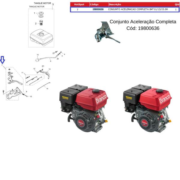 Imagem de Conjunto Aceleração Completa P/ Motor B4T 13.0hp 19800636