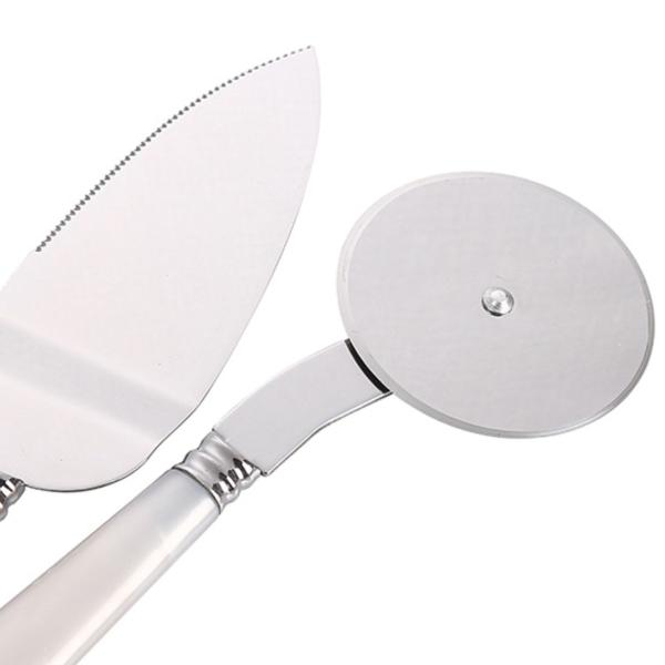 Conjunto Aço Inox Cortador Pizza Espátula Pérola Hauskraft - Etilux Imagem de Conjunto Aço Inox Cortador Pizza Espátula Pérola Hauskraft