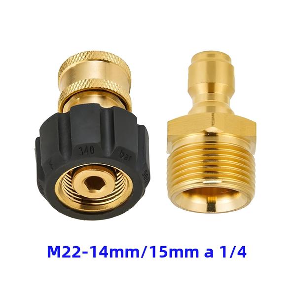 Imagem de Conjunto Adaptador de Conexão Rápida M22 14/15mm para Mangueira de Lavadora de Alta Pressão