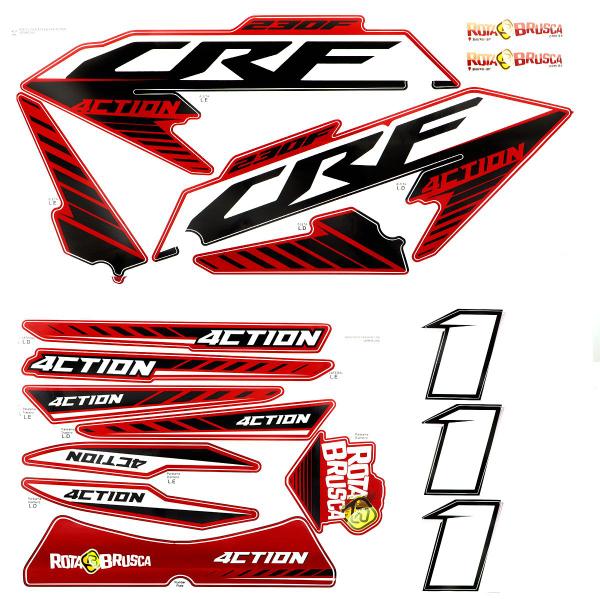 Imagem de Conjunto Adesivos Carenagem Take Plástico Biker 4ction Crf 230