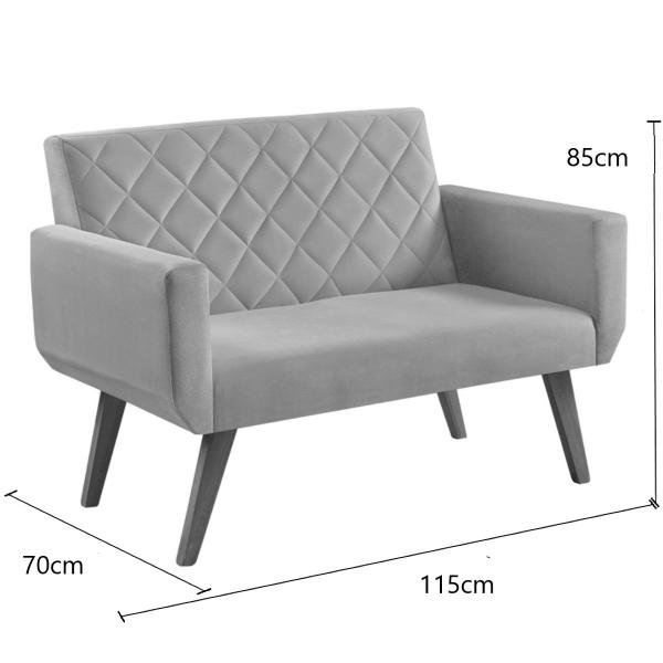 Imagem de Conjunto Anabelle 2 Poltronas de 1 Lugar 1 Poltrona 2 Lugares Braço Unidecor