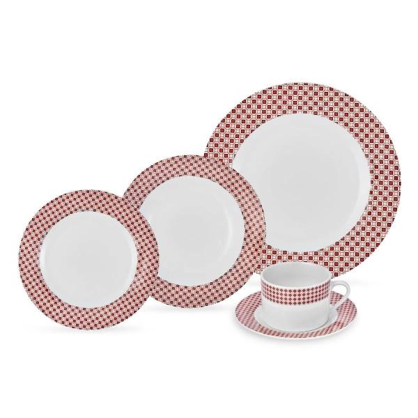 Imagem de Conjunto Aparelho De Jantar 20 Peças Decoração Porcelana