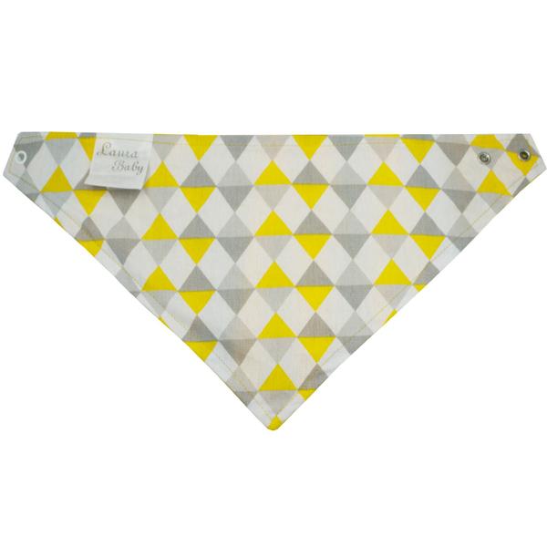 Imagem de Conjunto Babadores Bandana para Bebê 02 Peças - Losango Amarelo