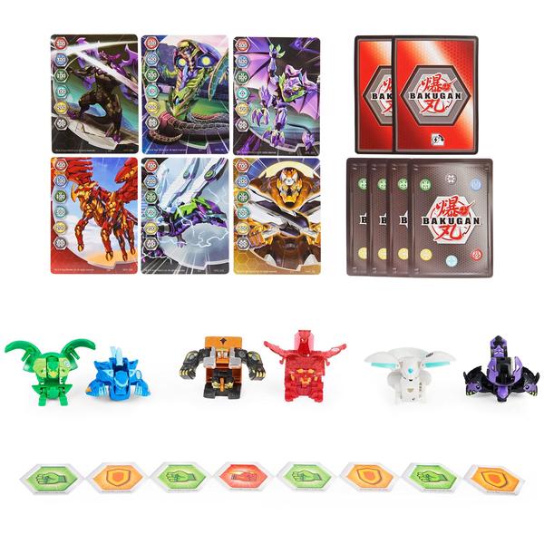 Imagem de Conjunto Bakugan com 6 Figuras de Ação Colecionáveis - Exclusivo 4 e 2 Geogan para crianças de 6 anos ou mais