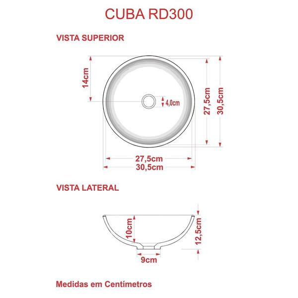 Imagem de Conjunto Balcão C/Cuba R30 e Espelheira Soft 600