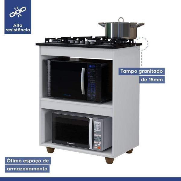 Imagem de Conjunto Balcão Cooktop 4 Bocas 2 Nichos para Forno e 2 Armários Aéreo