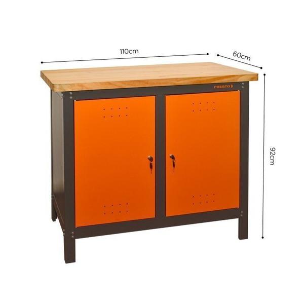 Conjunto Bancada para Ferramentas 110cm Carro de Ferramentas Profissional 7 Gavetas Presto Laranja Imagem de Conjunto Bancada para Ferramentas 110cm Carro de Ferramentas Profissional 7 Gavetas Presto Laranja