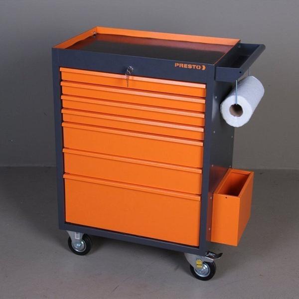 Conjunto Bancada para Ferramentas 110cm Carro de Ferramentas Profissional 7 Gavetas Presto Laranja Imagem de Conjunto Bancada para Ferramentas 110cm Carro de Ferramentas Profissional 7 Gavetas Presto Laranja