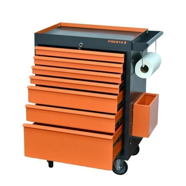 Conjunto Bancada para Ferramentas 110cm Carro de Ferramentas Profissional 7 Gavetas Presto Laranja Imagem de Conjunto Bancada para Ferramentas 110cm Carro de Ferramentas Profissional 7 Gavetas Presto Laranja