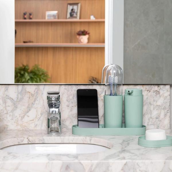 Conjunto Banheiro Coza Serene 4Pcs - Bege - Coza/Brinox Imagem de Conjunto Banheiro Coza Serene 4Pcs - Bege