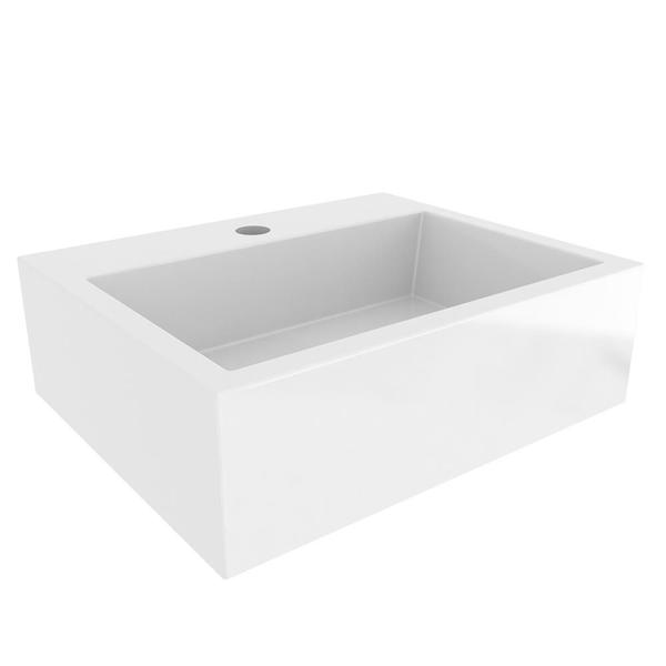 Imagem de Conjunto Banheiro Gabinete 80cm Com Pés Cuba E Espelho Vicenza B06 Branco Magneto Nogal - Lyam Decor