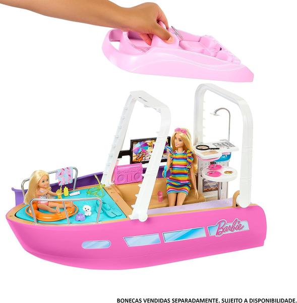 Imagem de Conjunto Barbie Barco Com Piscina E Tobogã - Mattel Hjv37