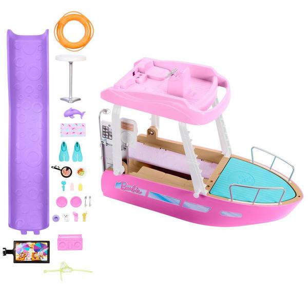 Imagem de Conjunto Barbie Barco Com Piscina E Tobogã - Mattel Hjv37