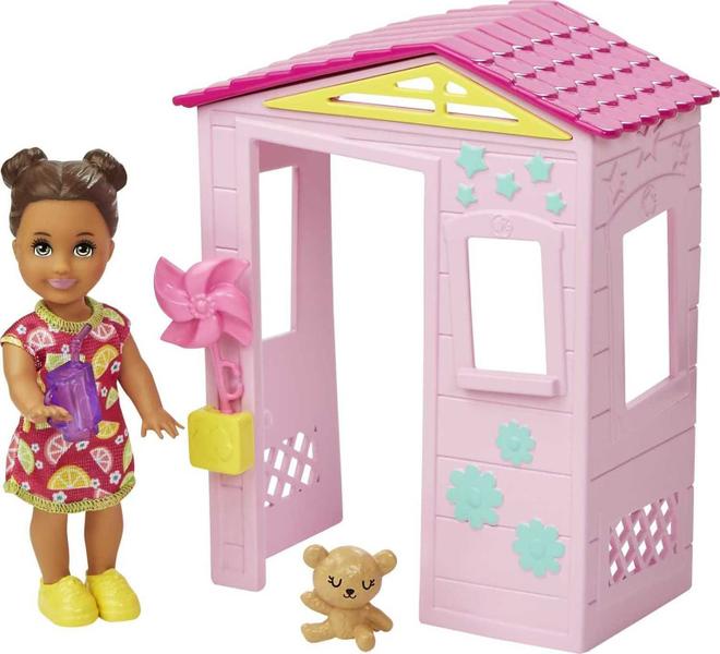 Imagem de Conjunto Barbie Skipper Babysitters Inc. + Casinha Rosa - Presente 3-7 anos